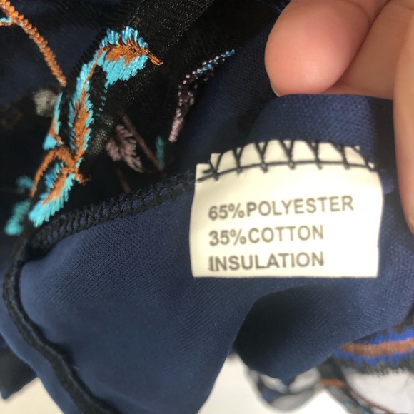 CBR Sheer Long Sleeve Floral Dress Size Large - Picture 8 of 12